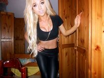Leggy mom masturbates and