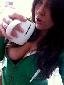 Busty sexy lady on a